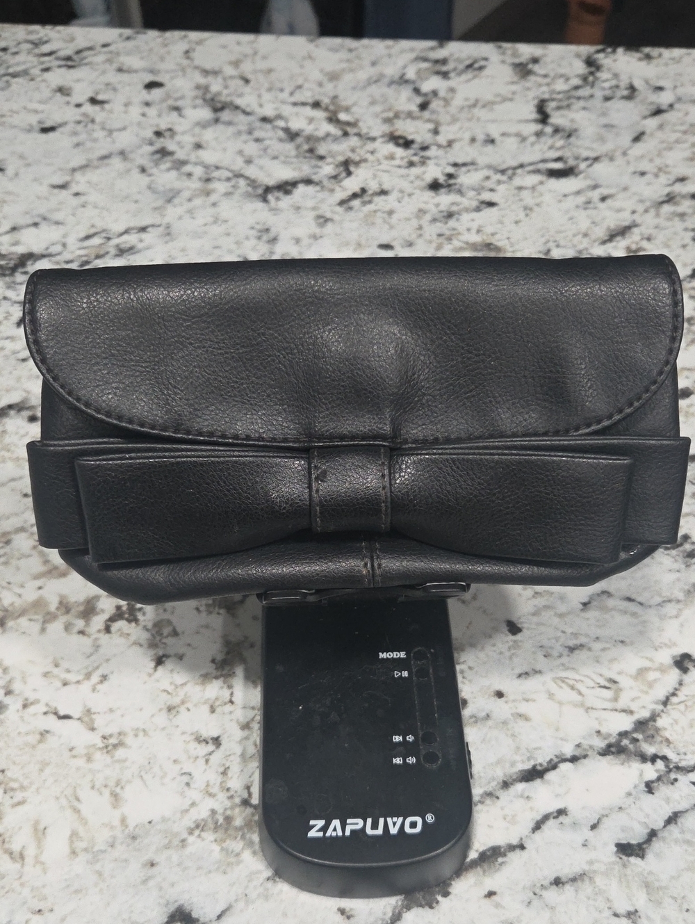 Aldo Black Bow-Accent Clutch